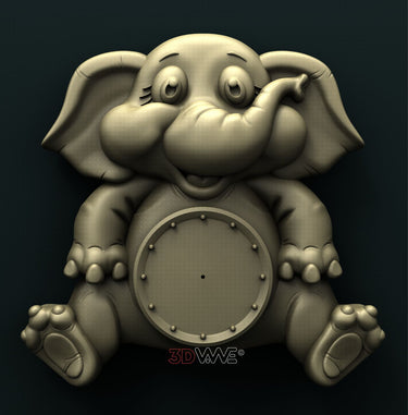 ELEPHANT CLOCK 3D STL 3DWave